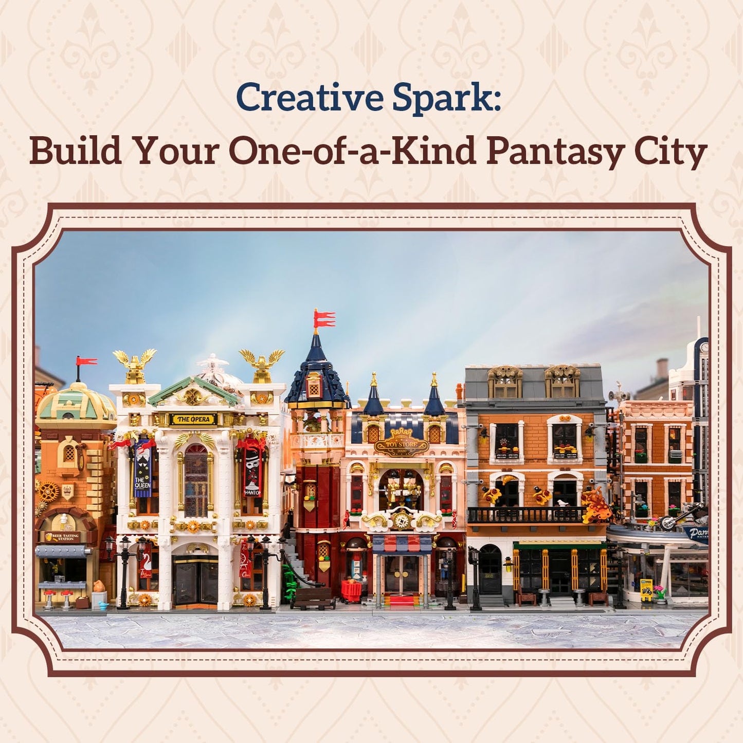 PANTASY Toy Shop Building Set for Adults — European Castle Design & Hidden Surprises