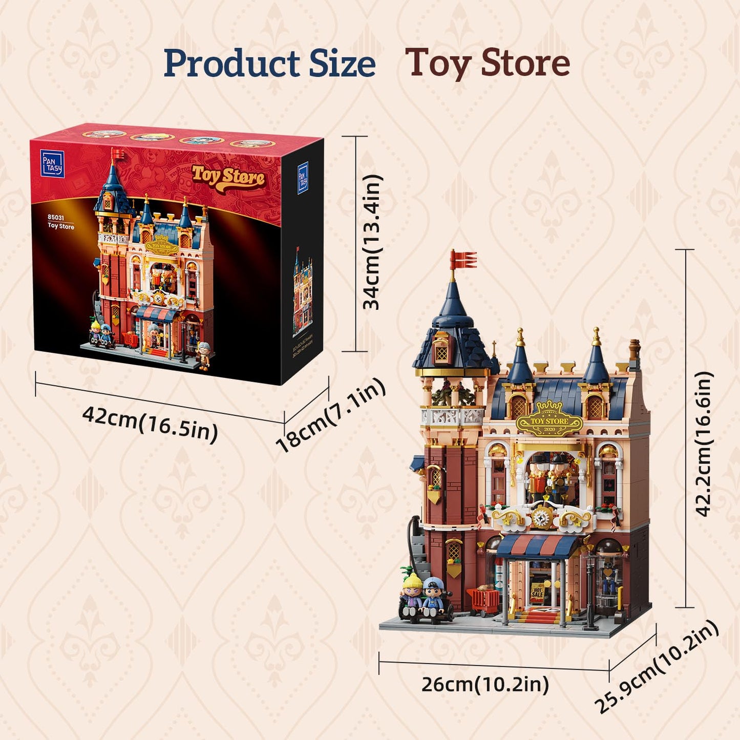 PANTASY Toy Shop Building Set for Adults — European Castle Design & Hidden Surprises
