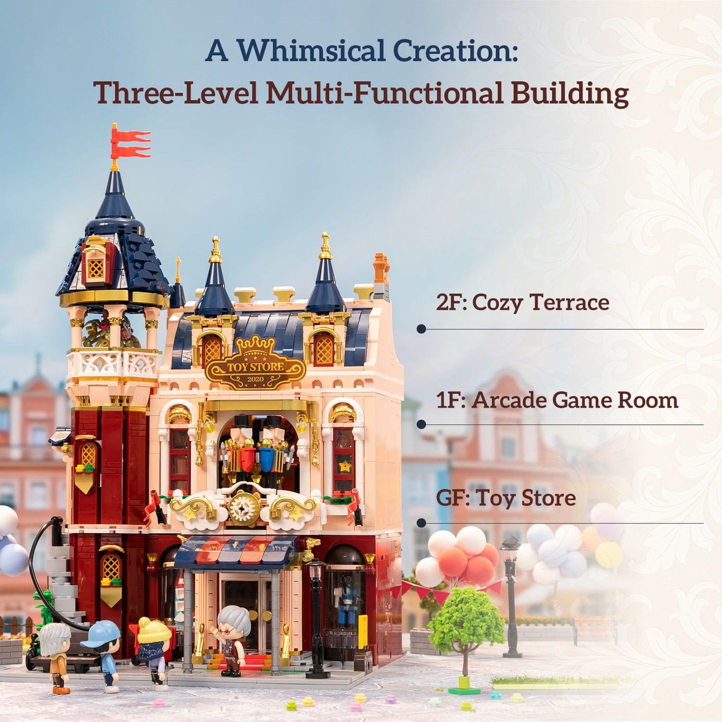 PANTASY Toy Shop Building Set for Adults — European Castle Design & Hidden Surprises