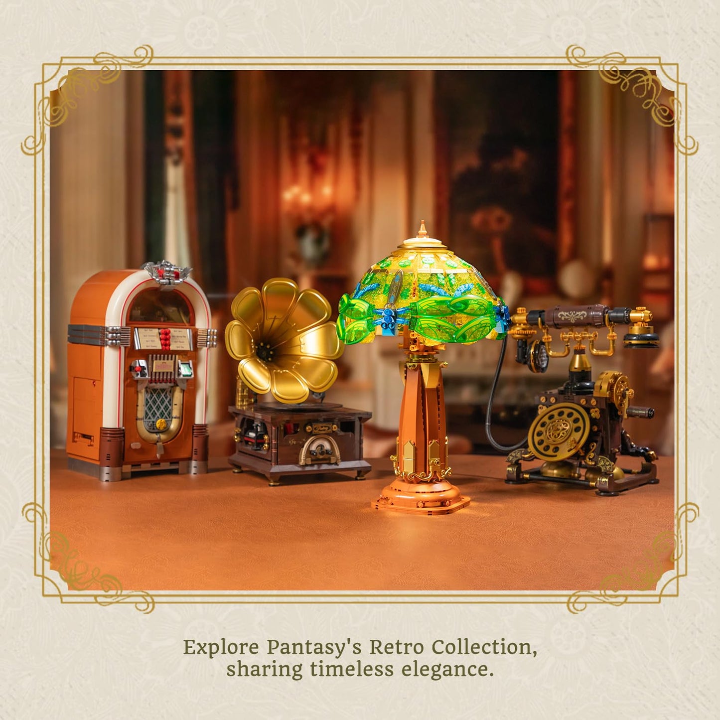 Pantasy Vintage-Style Dragonfly Floral Table Lamp | Stained Glass Build, USB-C