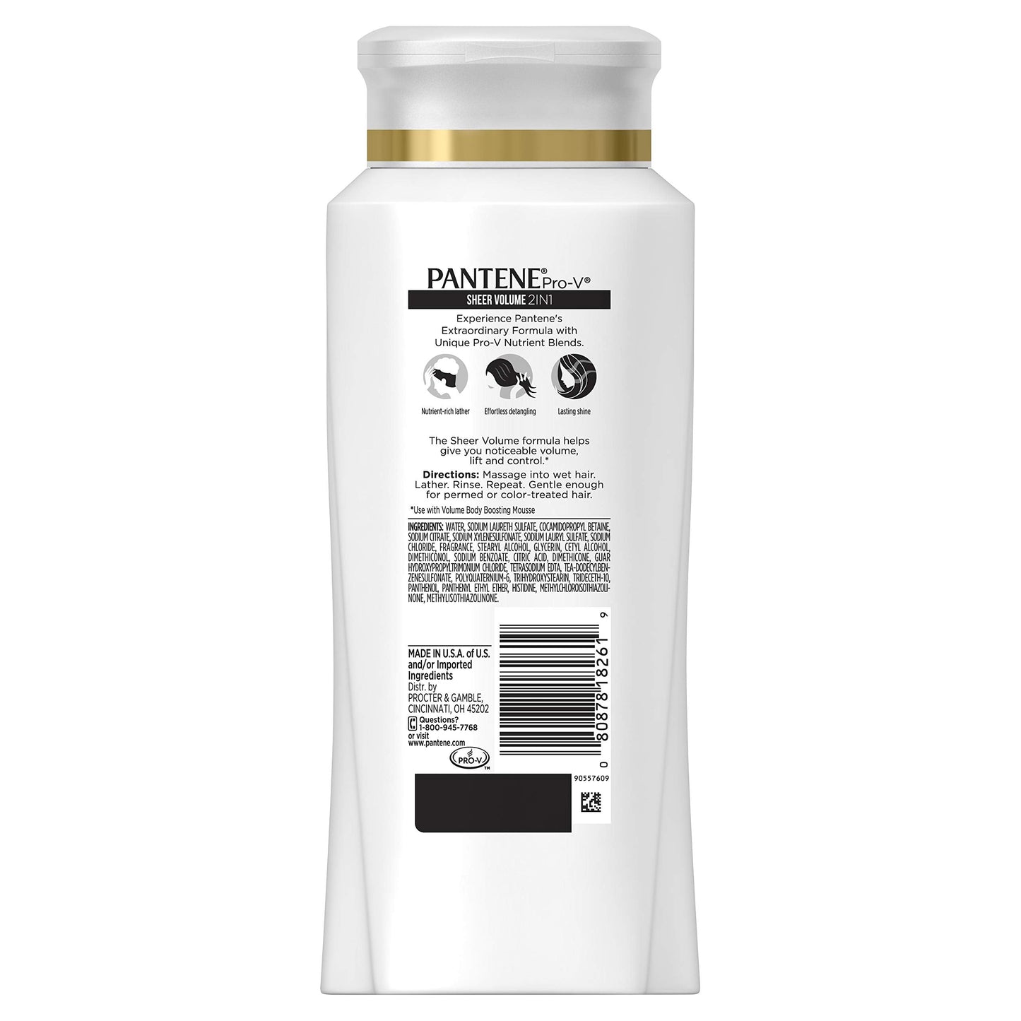 Pantene Pro-V Sheer Volume 2-in-1 Shampoo & Conditioner, 20.1 fl oz