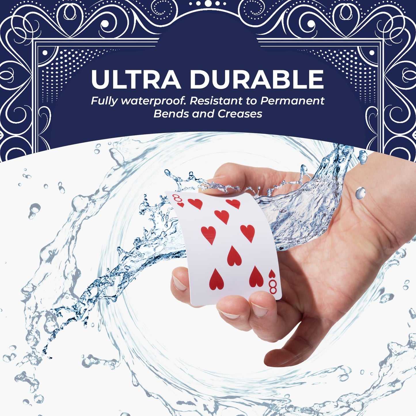 Pantheon Playing Cards - Weighted Outdoor Deck, Wind-Resistant & Waterproof | Crimson Red