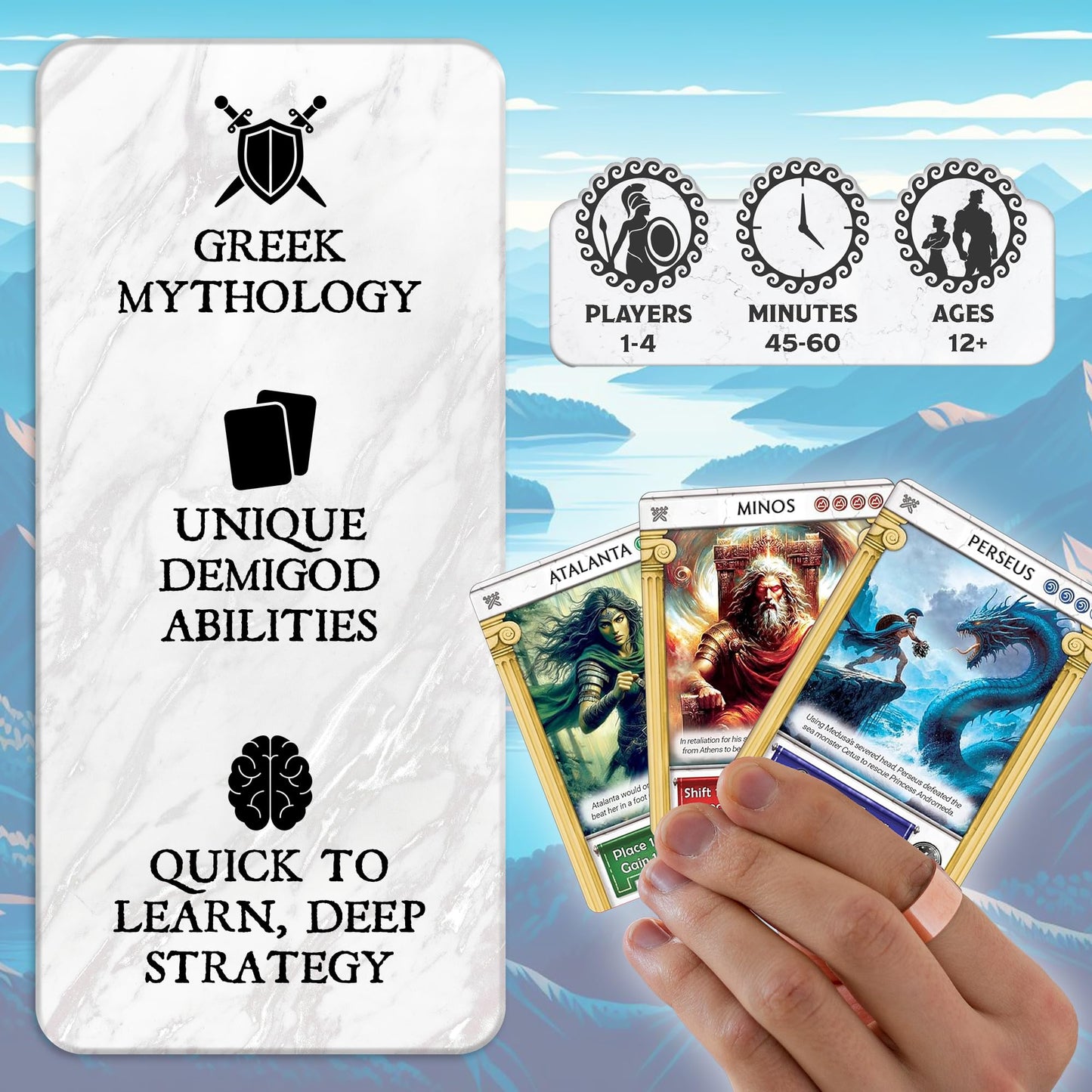Pantheum: Demigods of Olympia Board Game | Greek Mythology Strategy for 1–4 Players