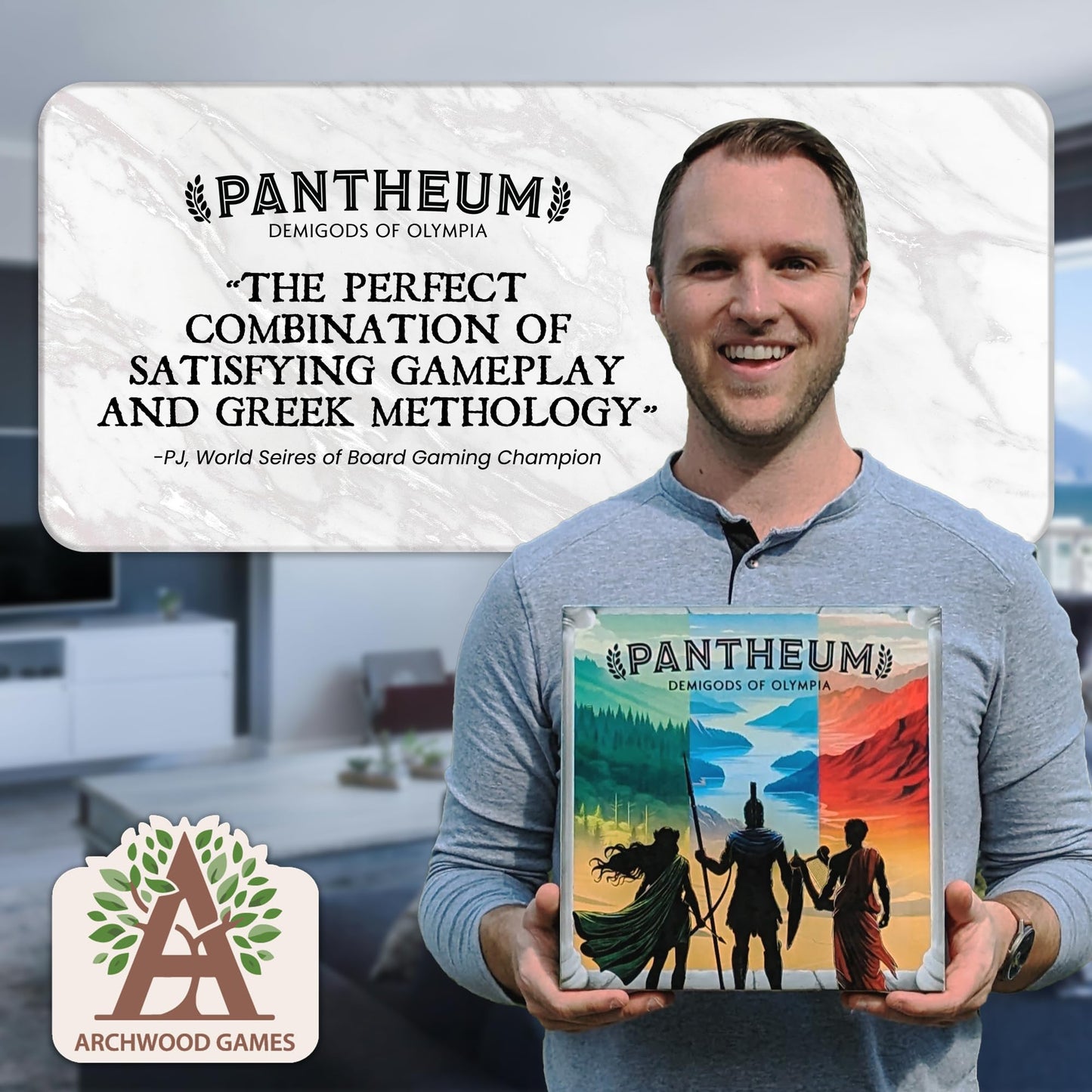 Pantheum: Demigods of Olympia Board Game | Greek Mythology Strategy for 1–4 Players