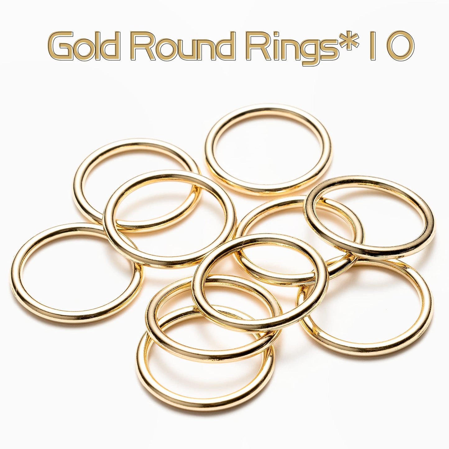Pantide 35Pcs Acrylic Diamond Gems & Gold Power Rings Set – Cake Decor & Party Favors