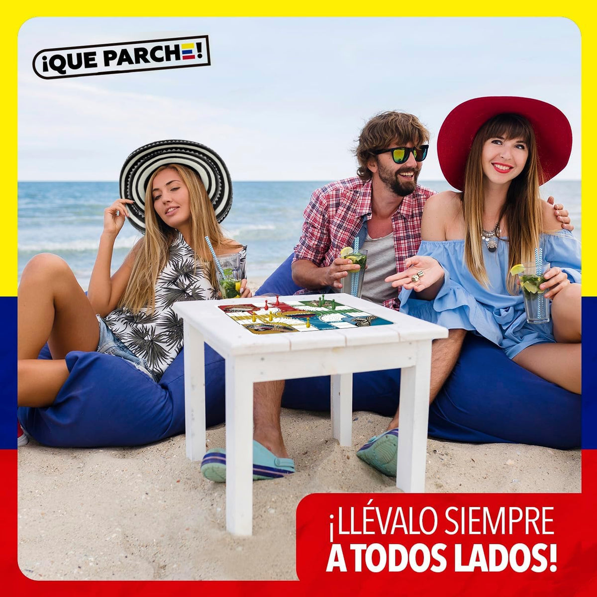PAP Products Parques Colombiano Board Game for 2-4 Players | Colombian Parcheesi Style