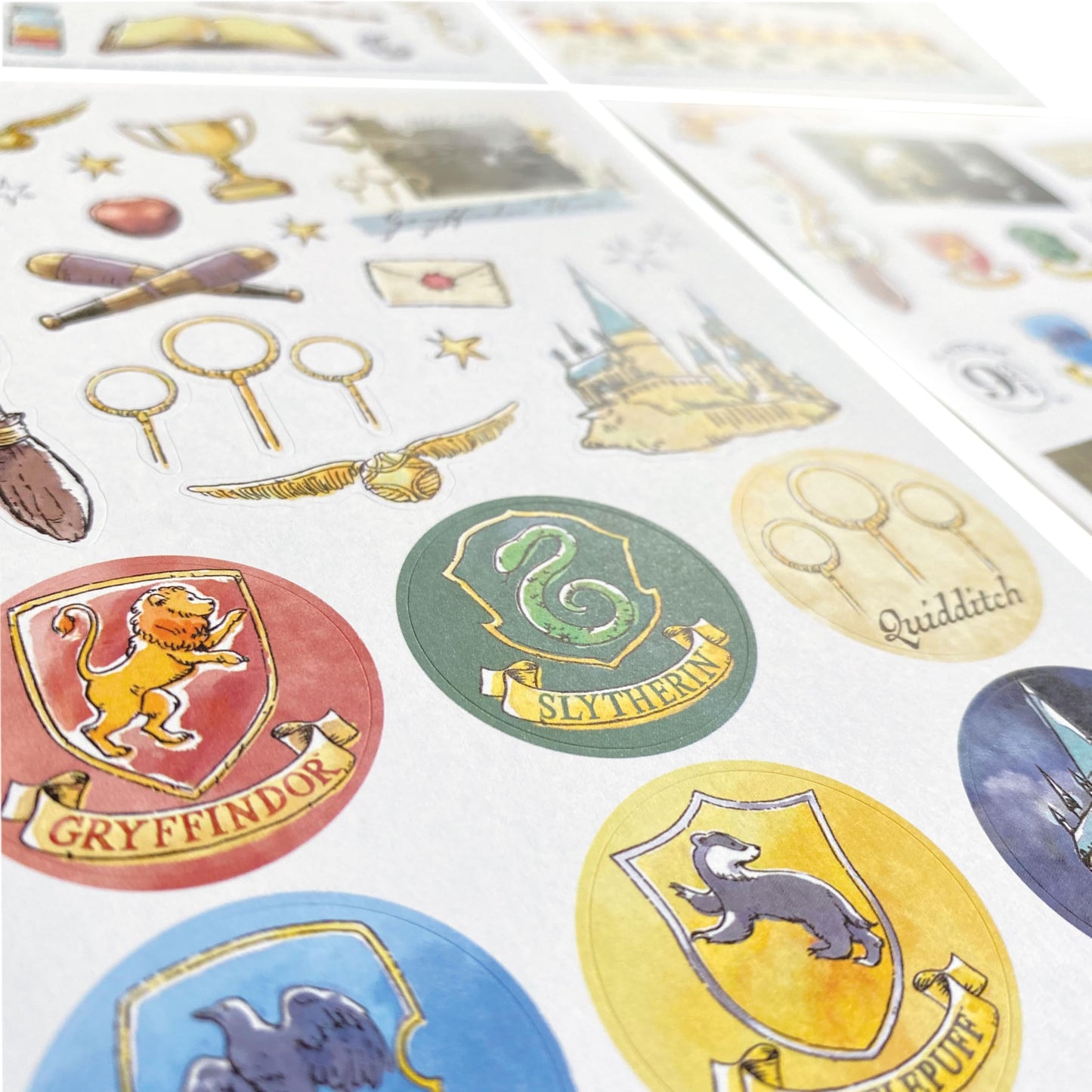 Paper House Potter Sticker Pack – 4 Watercolor Sheets (Officially Licensed)