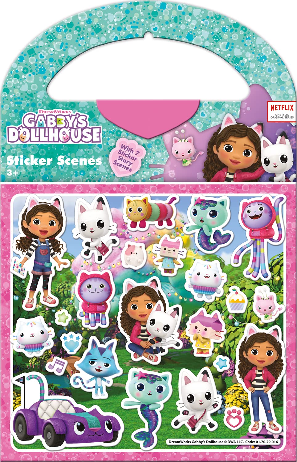 Gabby's Dollhouse Activity Set by Paper Projects | 6 Scenes & 50+ Stickers