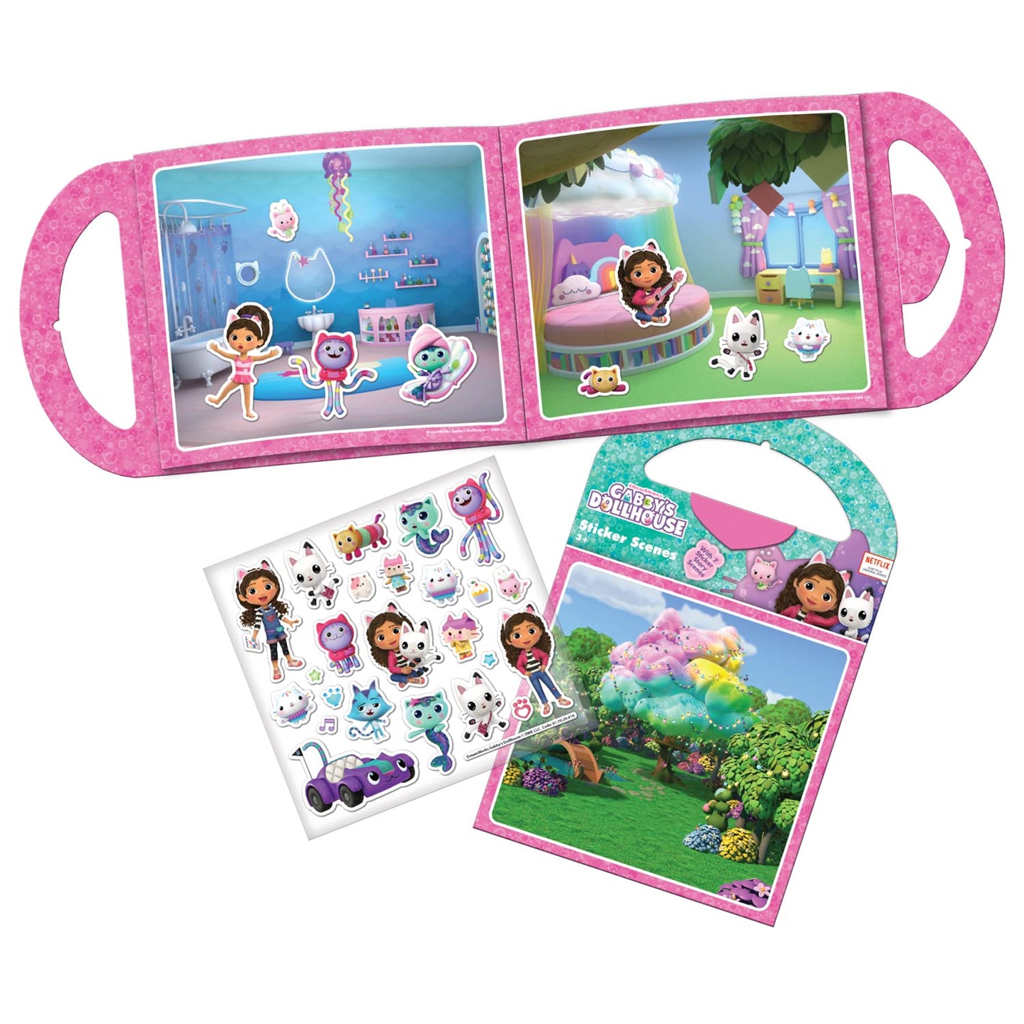 Gabby's Dollhouse Activity Set by Paper Projects | 6 Scenes & 50+ Stickers