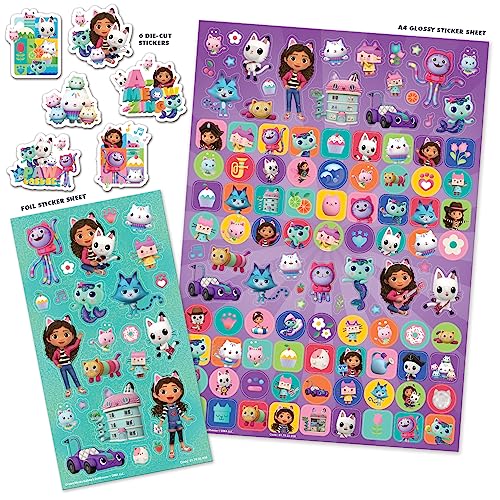 Paper Projects Gabby's Dollhouse Mega Pack – 150+ Reusable Stickers on Non-Porous Surfaces