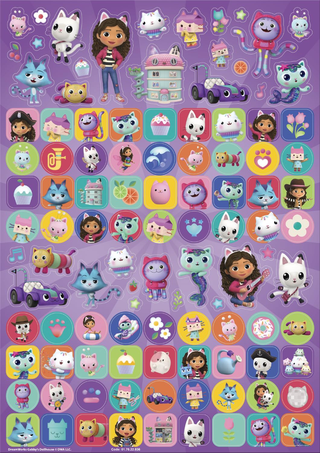 Paper Projects Gabby's Dollhouse Mega Pack – 150+ Reusable Stickers on Non-Porous Surfaces