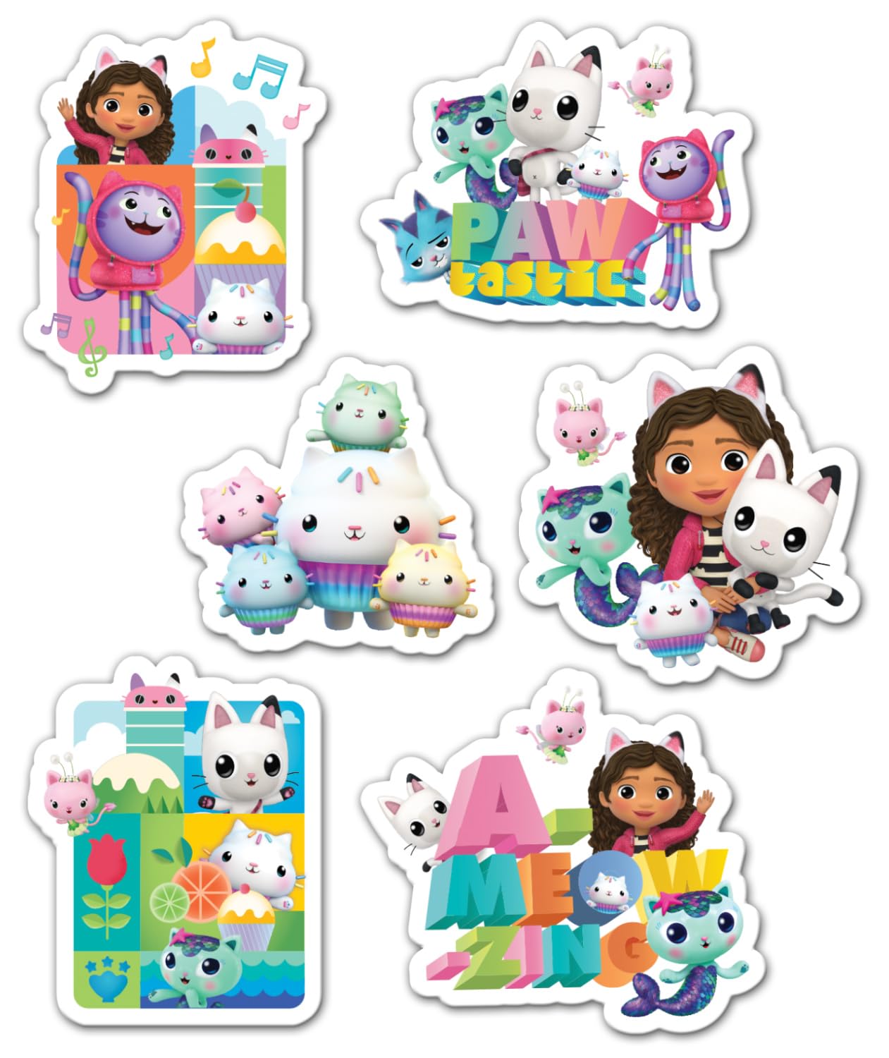 Paper Projects Gabby's Dollhouse Mega Pack – 150+ Reusable Stickers on Non-Porous Surfaces