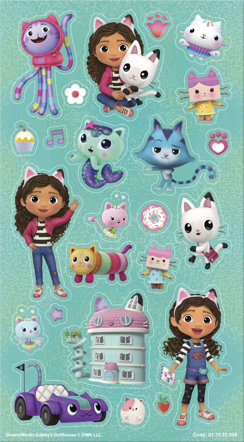 Paper Projects Gabby's Dollhouse Mega Pack – 150+ Reusable Stickers on Non-Porous Surfaces