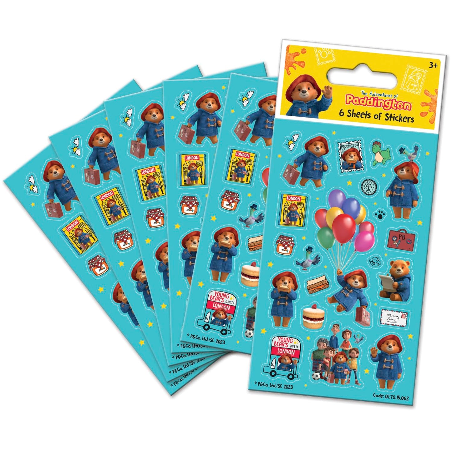 Paddington Bear Sticker Pack (6 Sheets) | Paper Projects Official Licensed