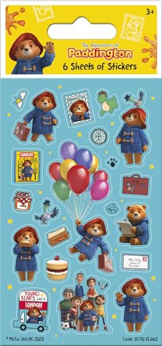 Paddington Bear Sticker Pack (6 Sheets) | Paper Projects Official Licensed