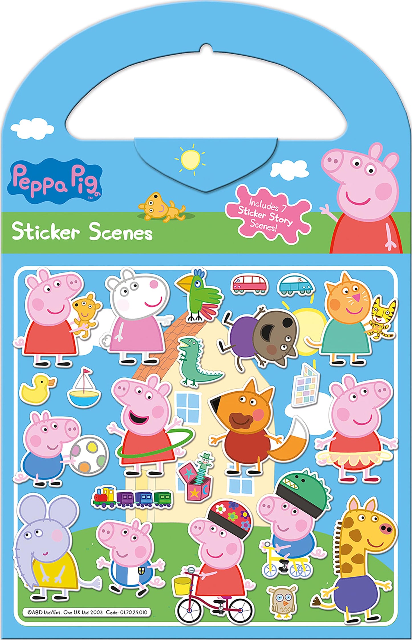 Paper Projects Peppa Pig Activity Set – Six Scenes & 50+ Reusable Stickers, Blue, 23.5 cm x 15.5 cm