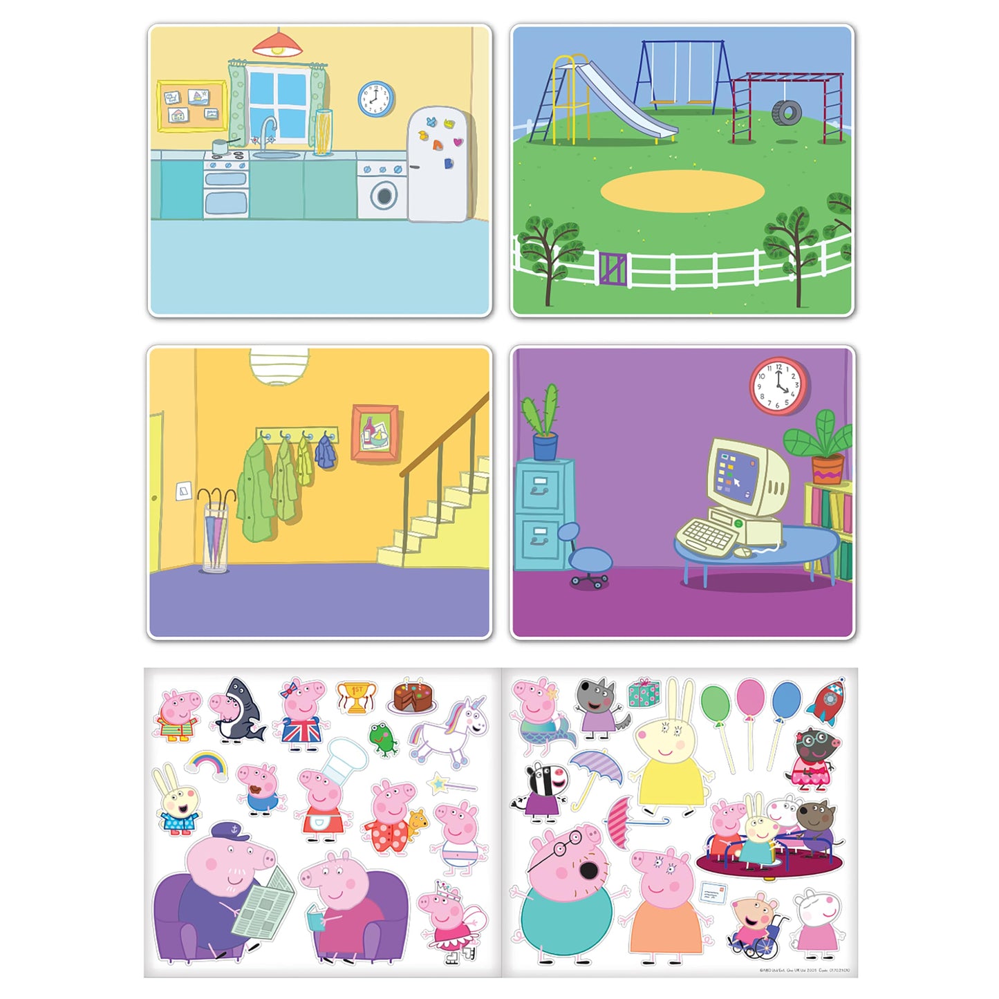 Paper Projects Peppa Pig Activity Set – Six Scenes & 50+ Reusable Stickers, Blue, 23.5 cm x 15.5 cm