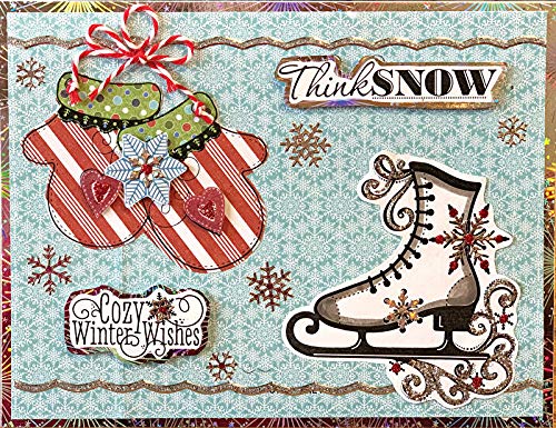 Paper Wishes Dazzles Stickers Collection – Snowflake Cardmaking & Scrapbooking Embellishments