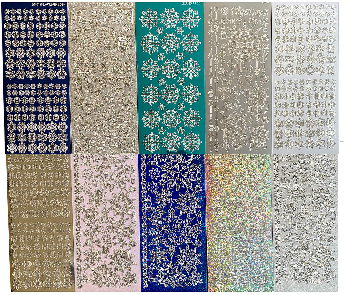 Paper Wishes Dazzles Stickers Collection – Snowflake Cardmaking & Scrapbooking Embellishments