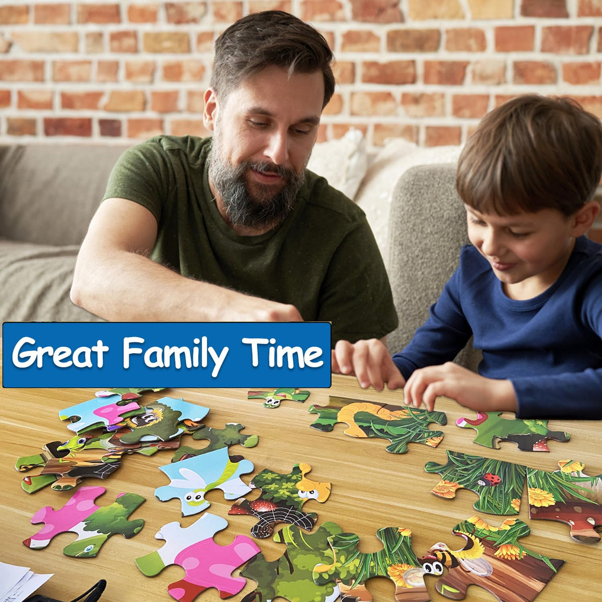 paperstory Jumbo Floor Puzzle for Kids – 35-Piece Insect Puzzle, Ages 3-8