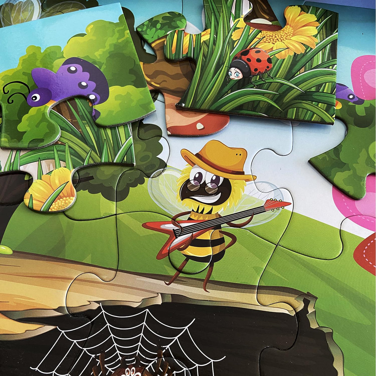 paperstory Jumbo Floor Puzzle for Kids – 35-Piece Insect Puzzle, Ages 3-8