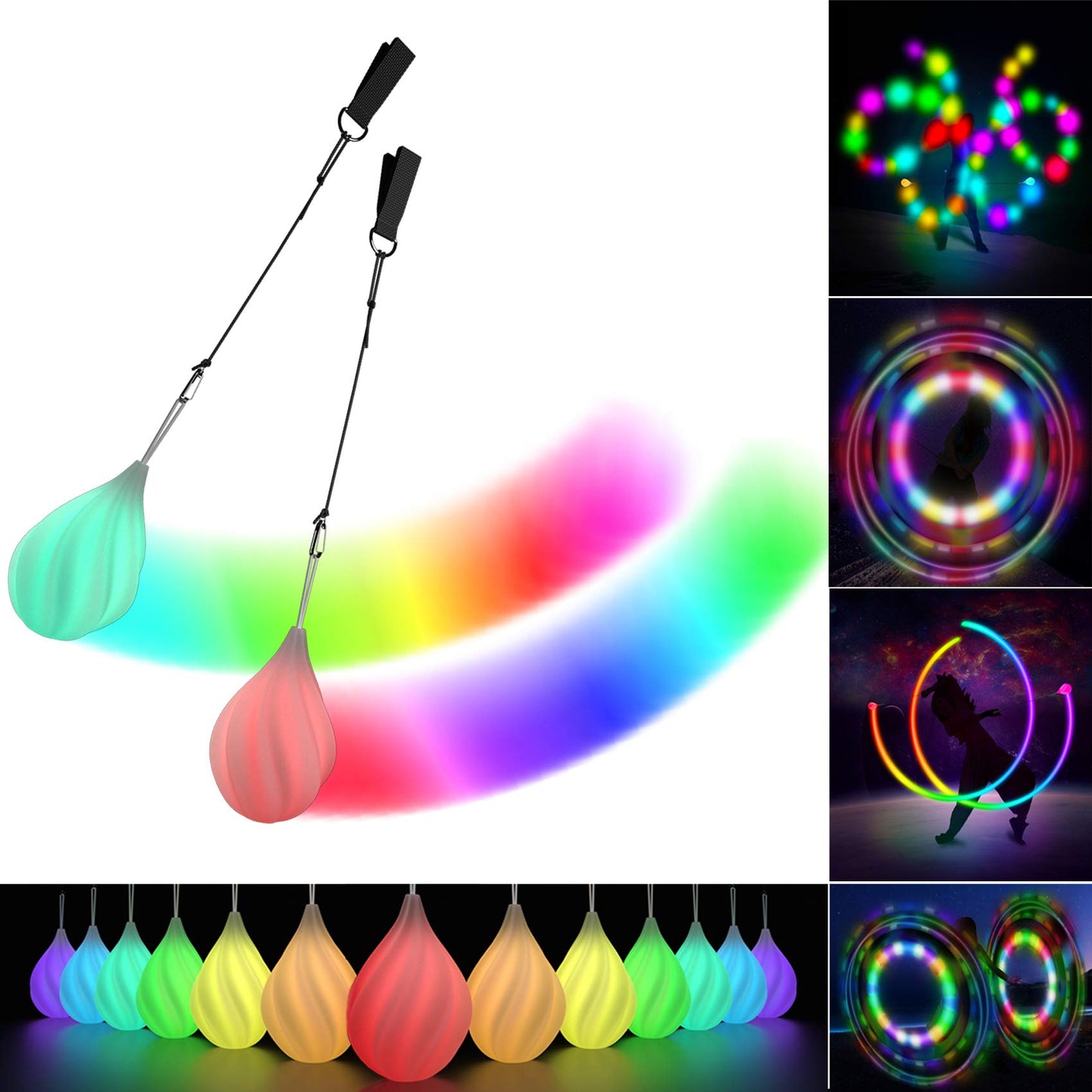 Papi Dada LED Poi Balls Set – Luminous Juggling Balls for Kids & Adults