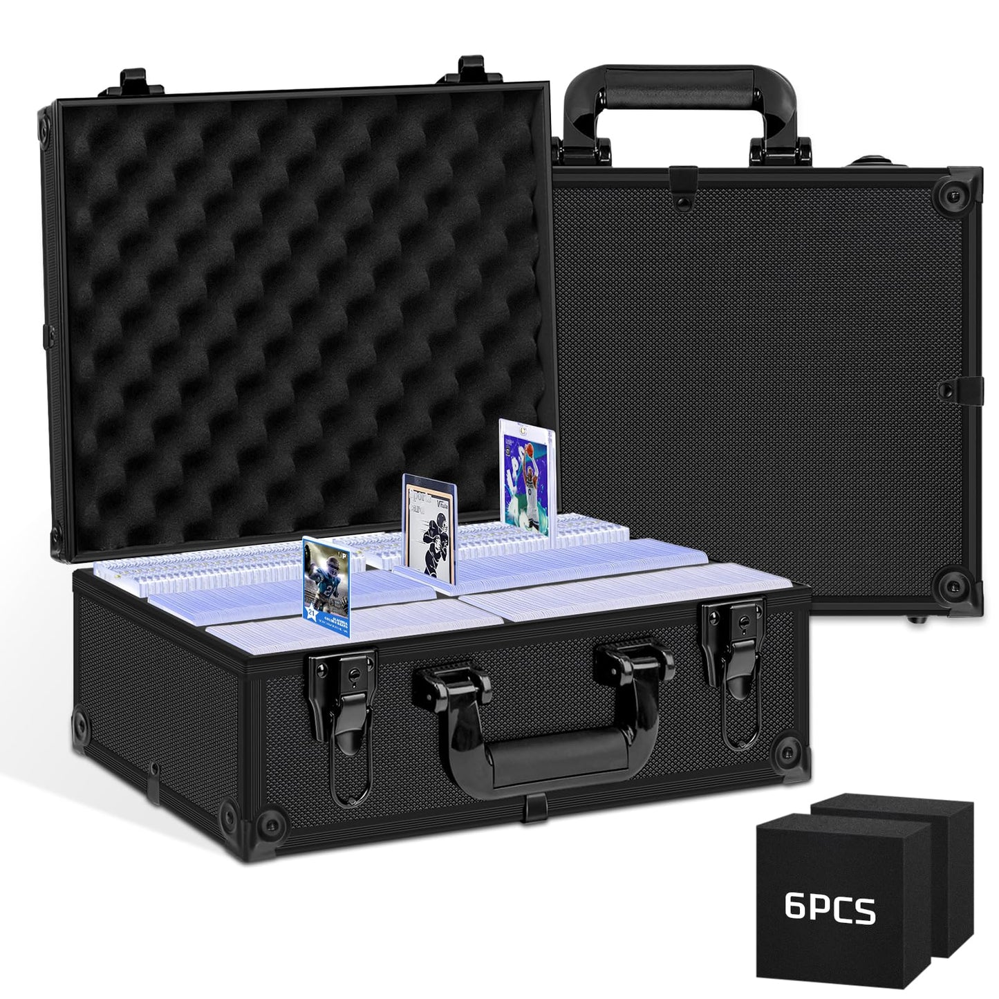 PAPNIX Toploader Storage Box – Holds 600+ 3x4 Toploaders, Lockable Card Case Organizer