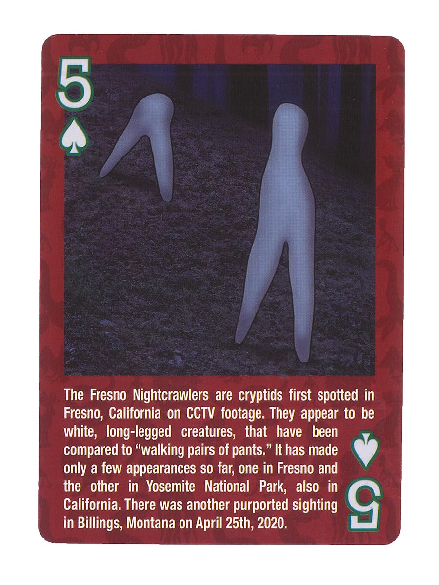 Paradise Cay Publications Cryptid Playing Cards – 52-Card Bigfoot & Cryptid Deck