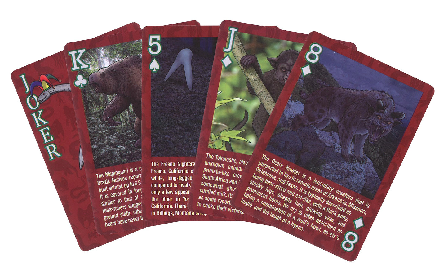 Paradise Cay Publications Cryptid Playing Cards – 52-Card Bigfoot & Cryptid Deck