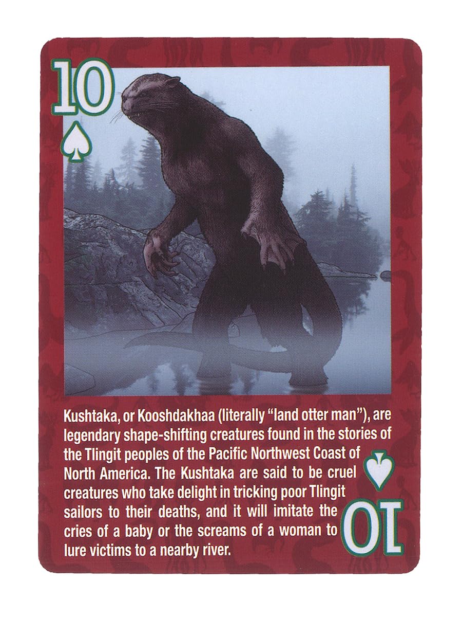 Paradise Cay Publications Cryptid Playing Cards – 52-Card Bigfoot & Cryptid Deck