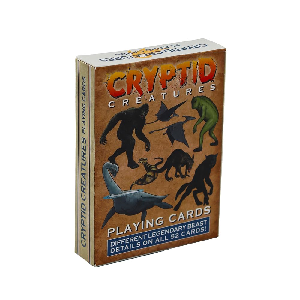 Paradise Cay Publications Cryptid Playing Cards – 52-Card Bigfoot & Cryptid Deck