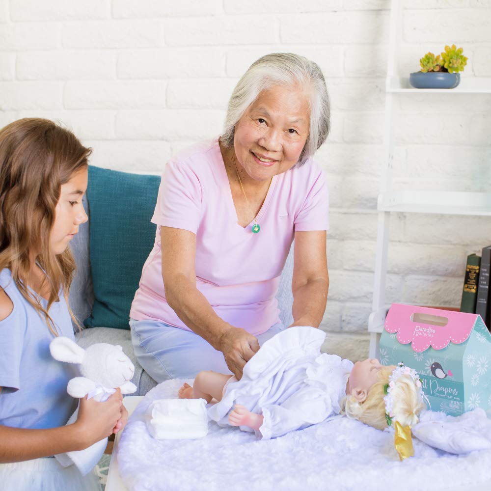 Paradise Galleries Reborn Diapers – 12-Piece Pack for 18–22-Inch Dolls