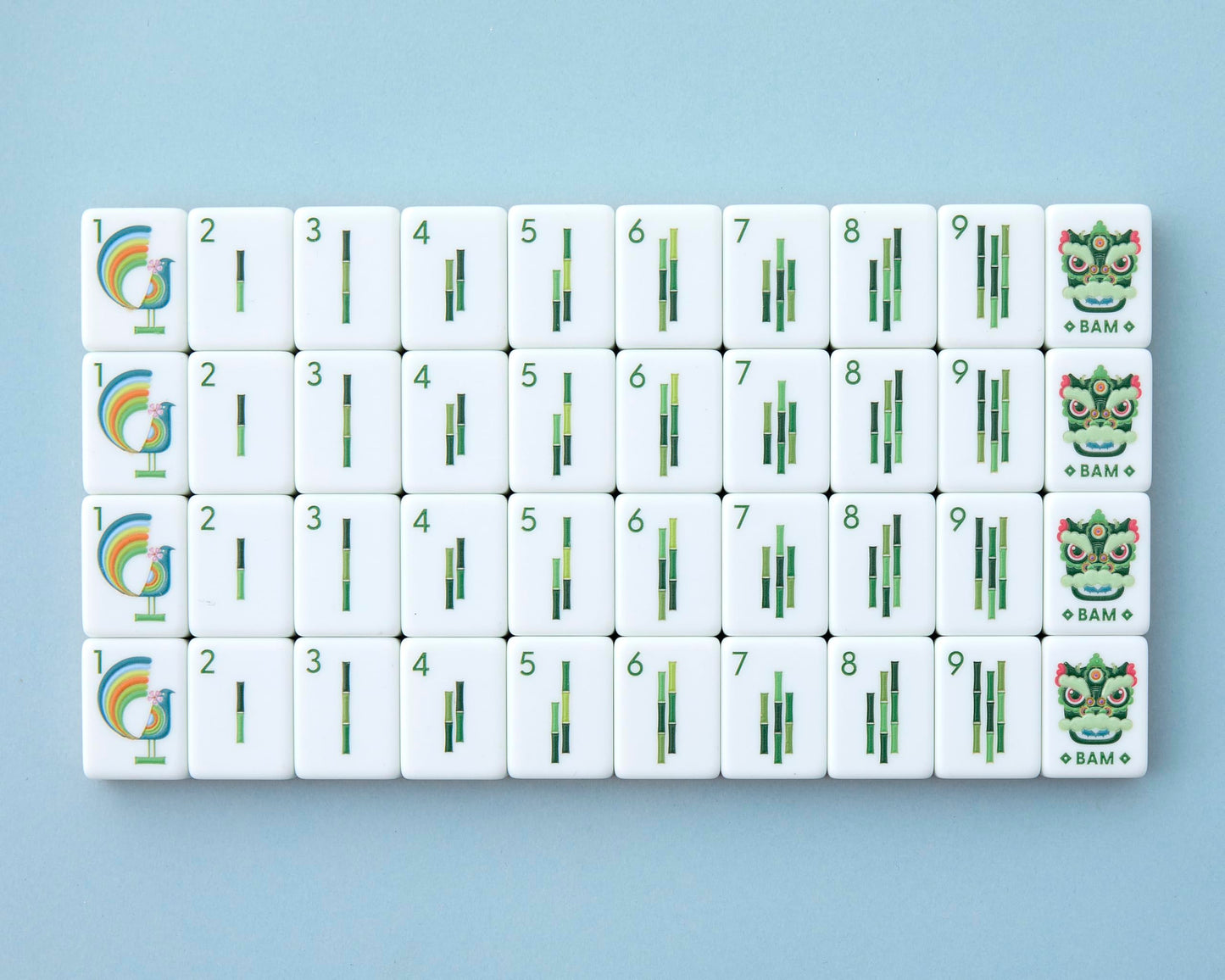 Paradise Mahjong Tiles by Mahjong Co. — Eco-Friendly, Lightweight Acrylic Set (160 Tiles)
