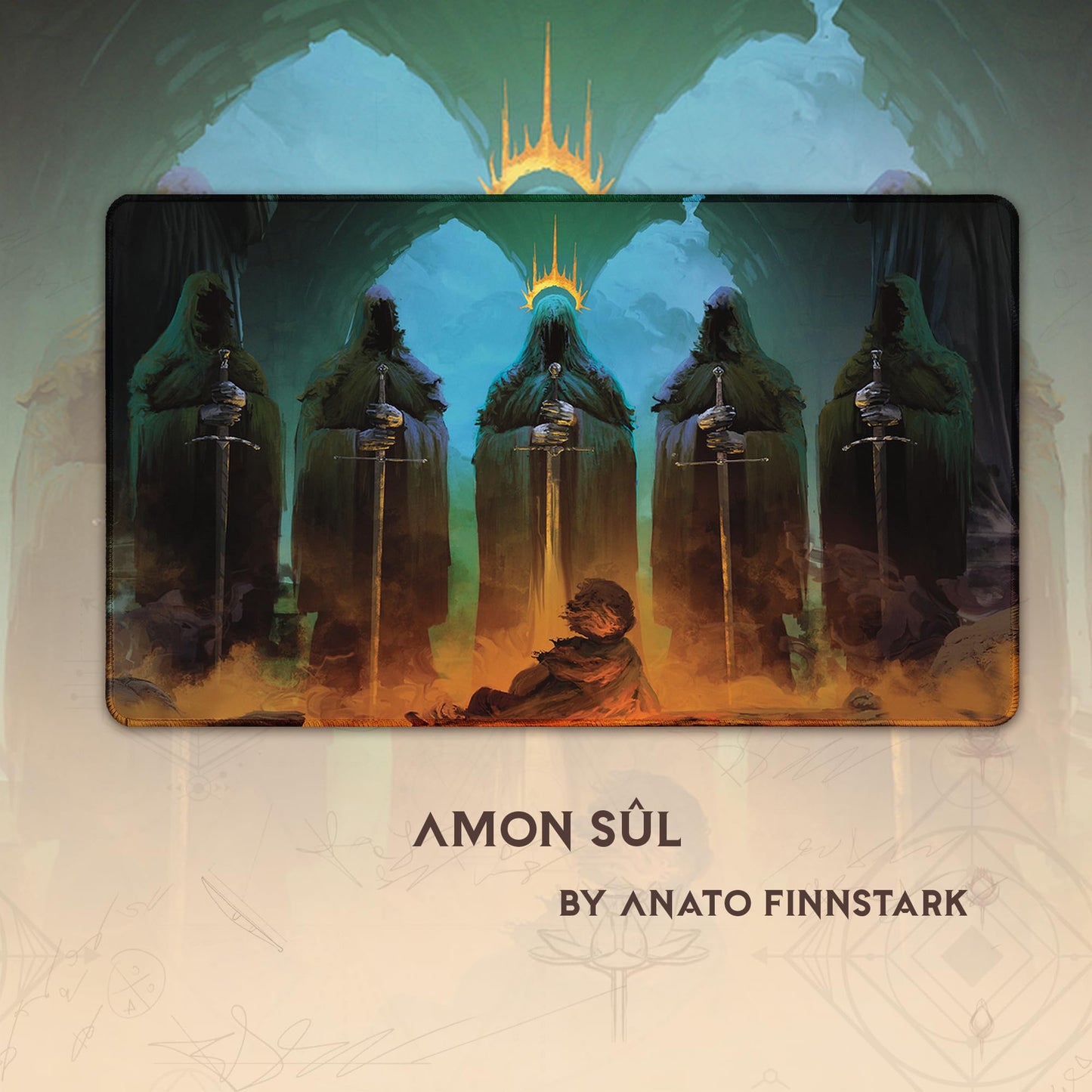 Paramint Amon Sûl (Stitched) MTG Playmat by Anato Finnstark – LOTR Edition