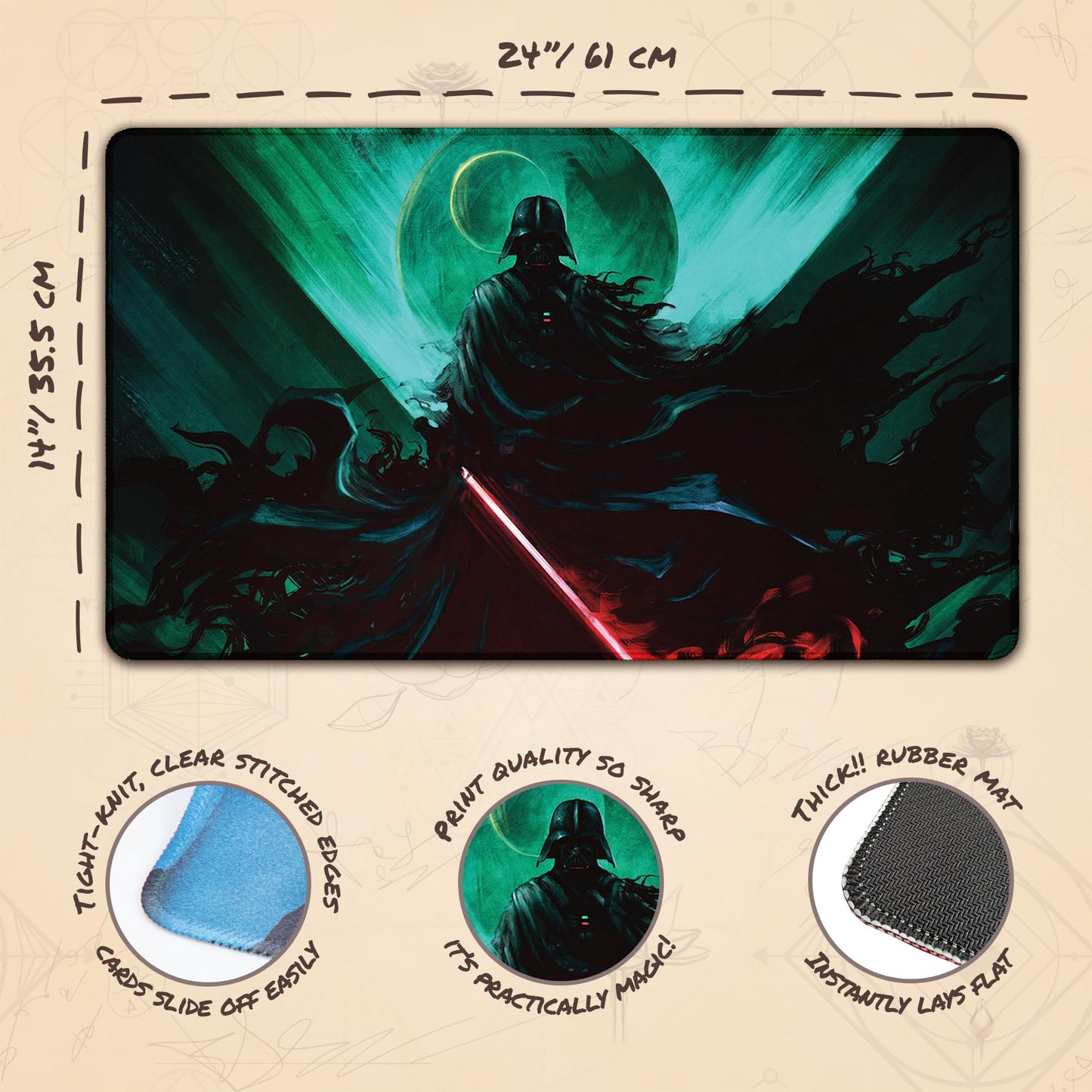 Paramint Dark Lord (Stitched) MTG Playmat by Anato Finnstark | Durable, Non-Slip, Artful Design