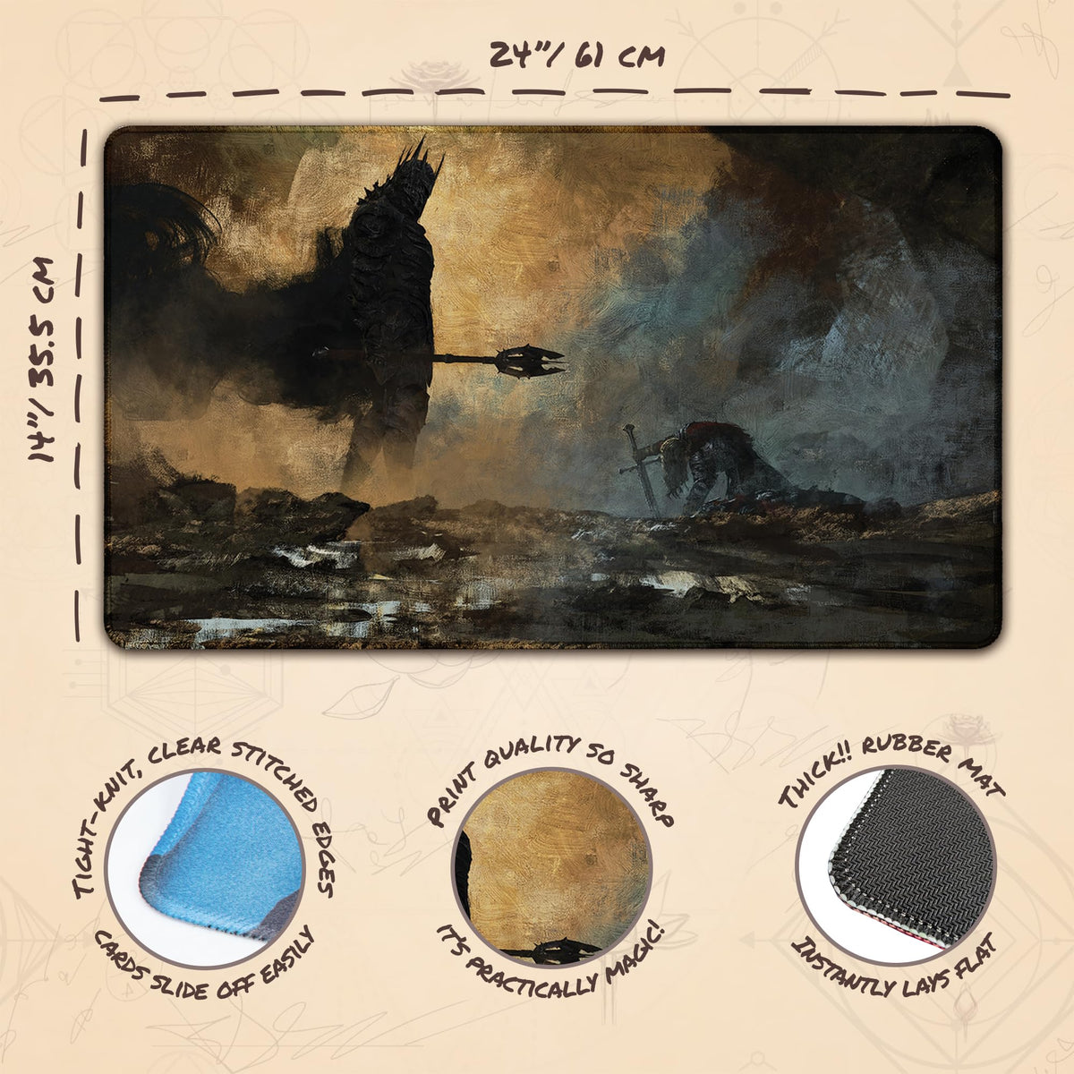 Paramint Fate of Isildur (Stitched) MTG Playmat by Anato Finnstark - Card Game Battle Mat