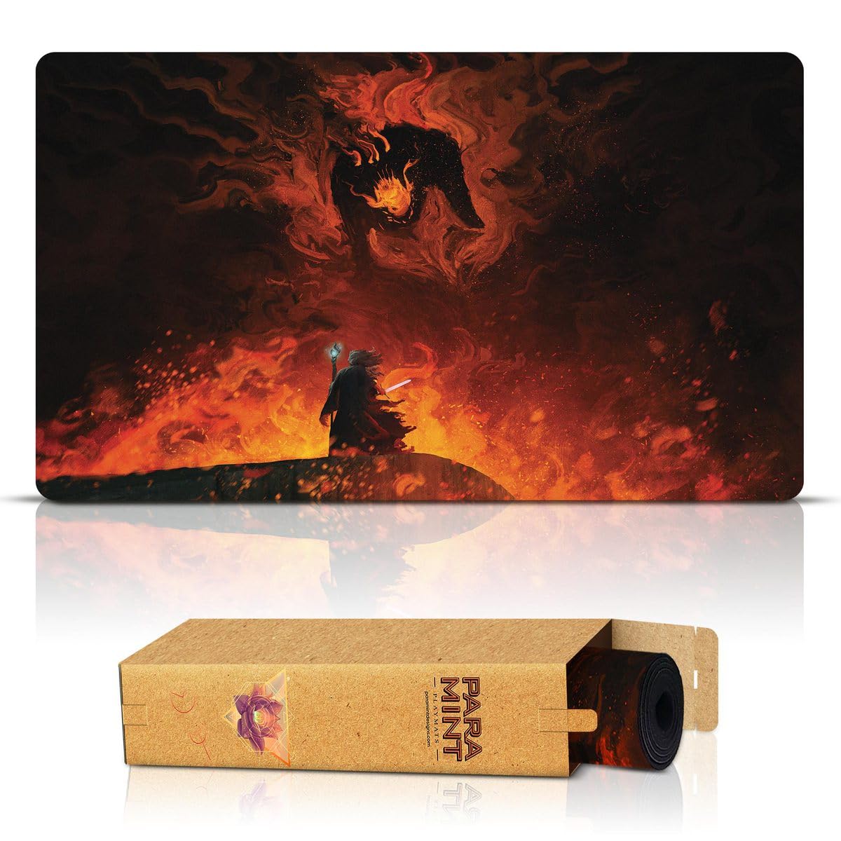 Paramint The Shadow and The Flame (Stitched) MTG Playmat by Anato Finnstark