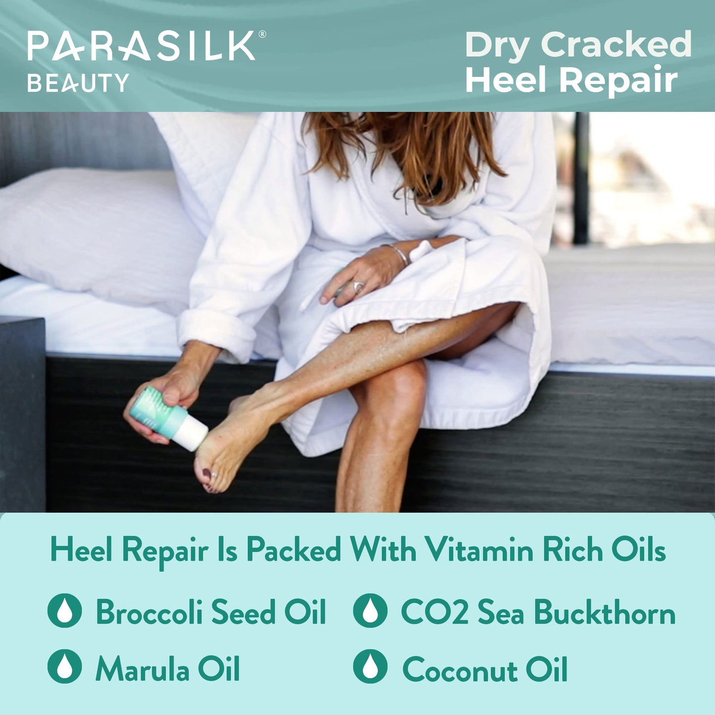 Parasilk Beauty Lemongrass Heel Repair Stick - Moisturizing Nighttime Foot Balm