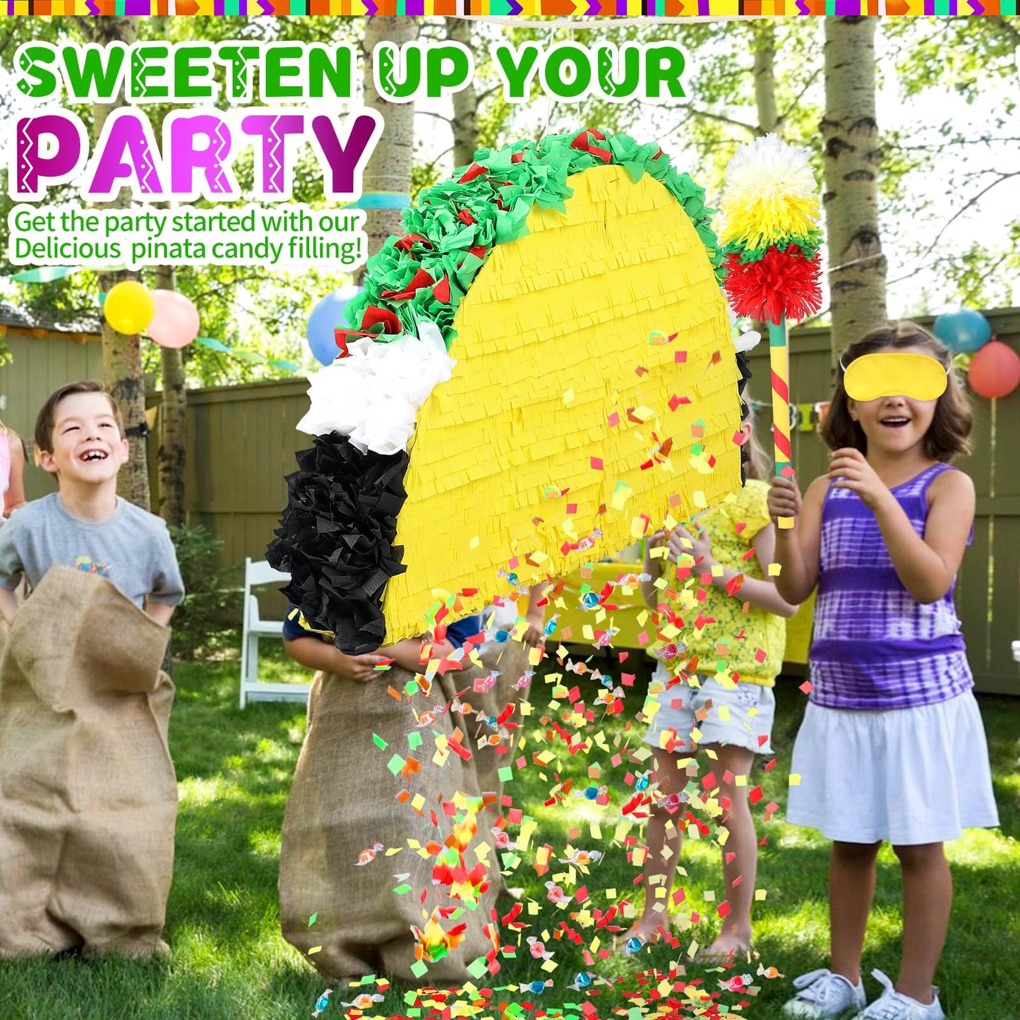 Pardecor 27in Large Taco Piñata – Birthday & Cinco de Mayo Decor