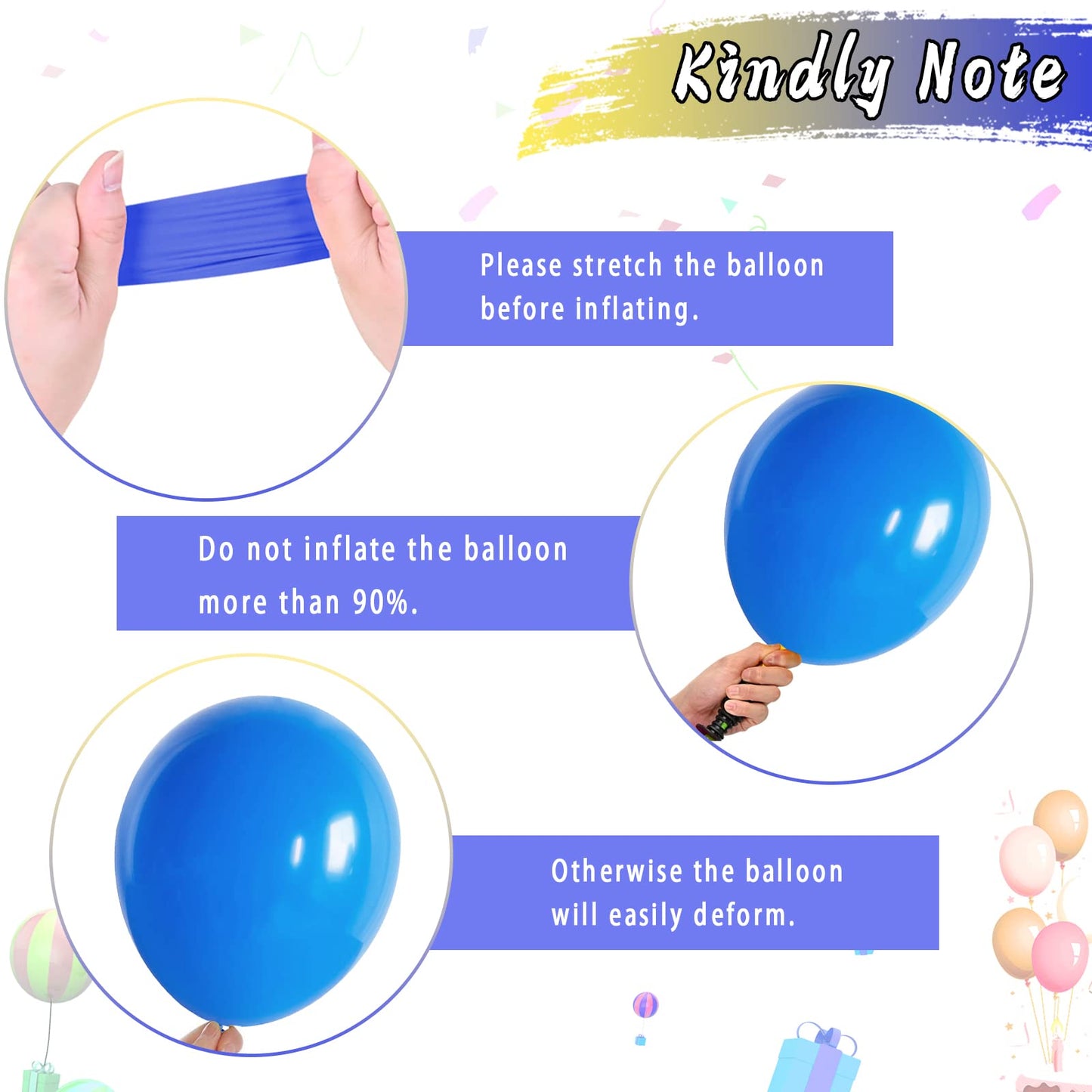 Paready 32-Piece Blue and Orange Balloons with Ribbons – Latex Balloons for Birthday Parties, Baby Showers, Weddings