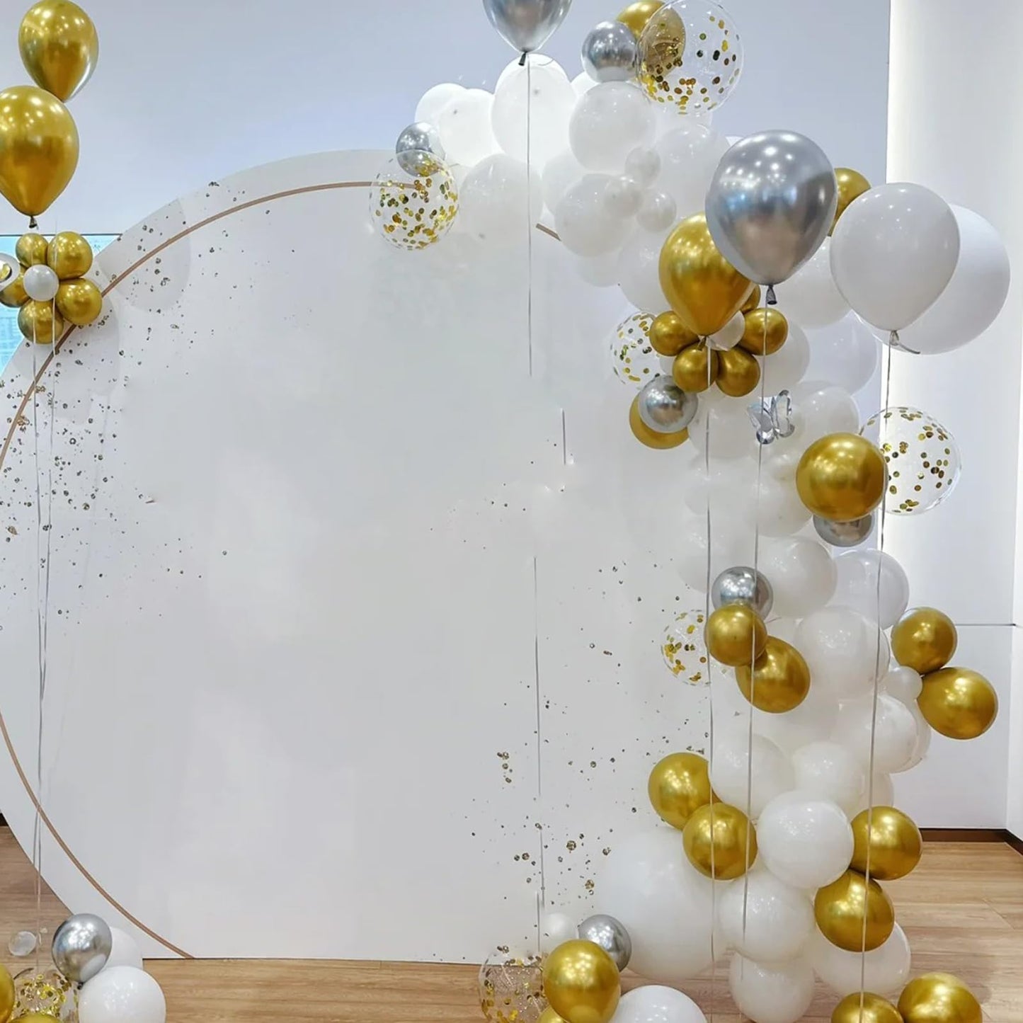 Paready Gold & Silver Latex Balloons – 60 Pcs 12" Confetti Set for Birthday, Wedding & Celebrations