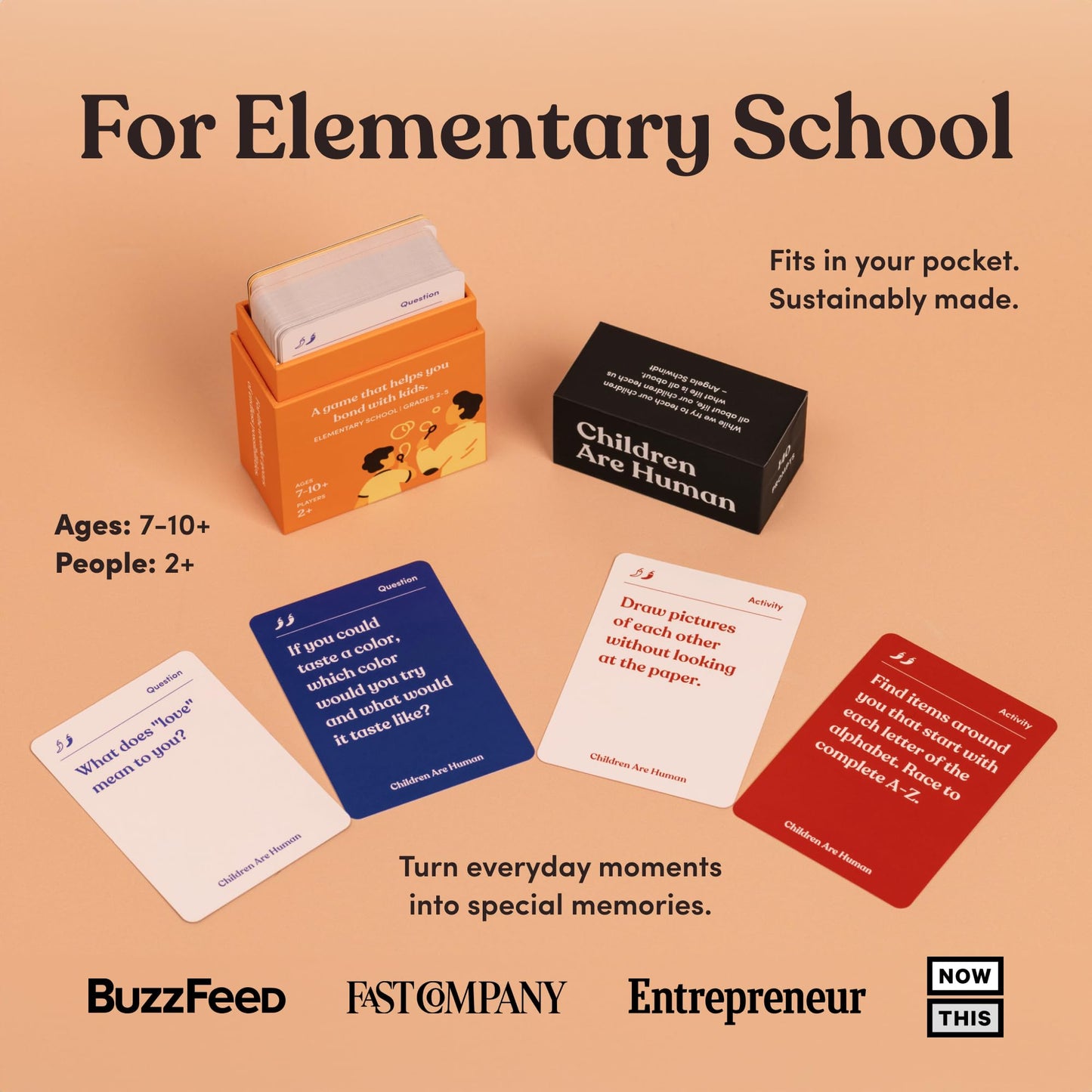 Children Are Human: 140-Card Conversation Game for Bonding with Kids (Ages 7-10) | Parents Are Human