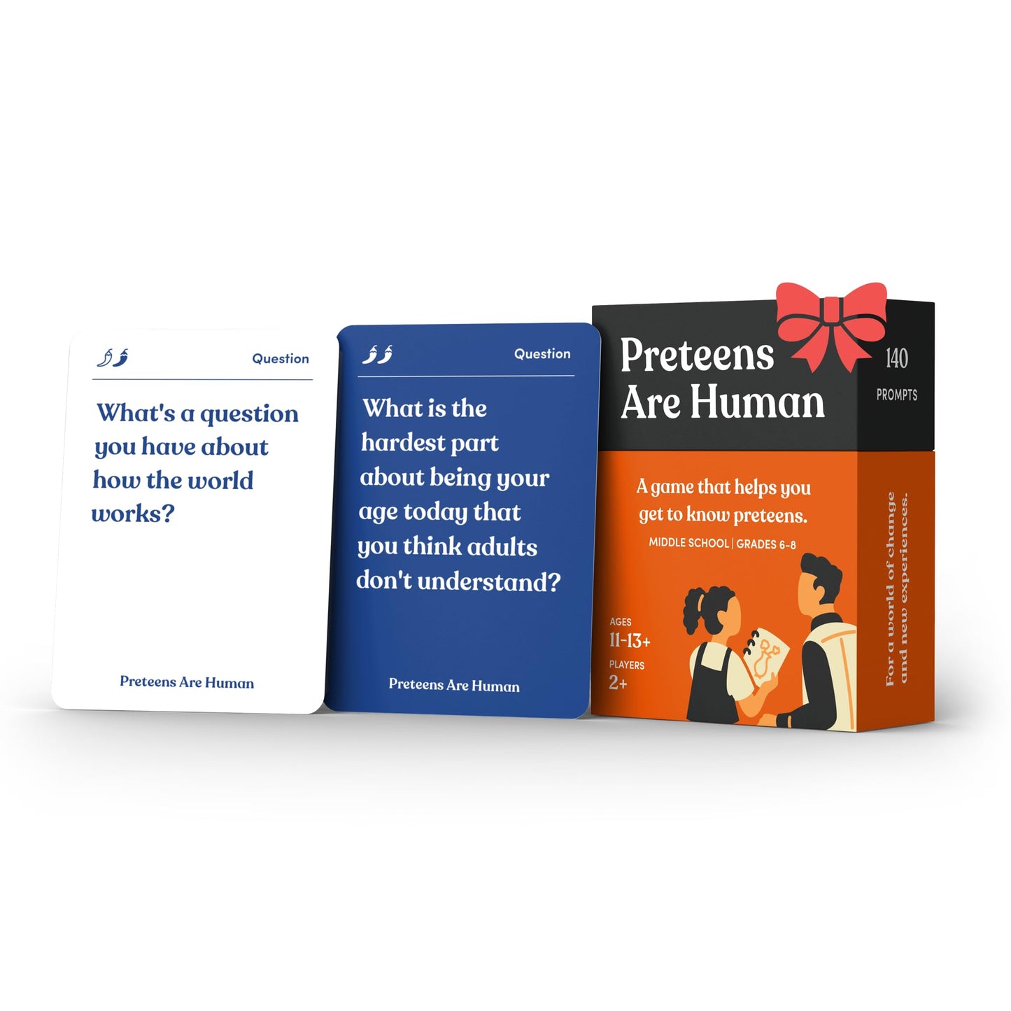 Parents Are Human: Preteens Are Human — 140 Conversation Cards for Middle School (Ages 11-13+) | Expert-Designed for Grades 6-8