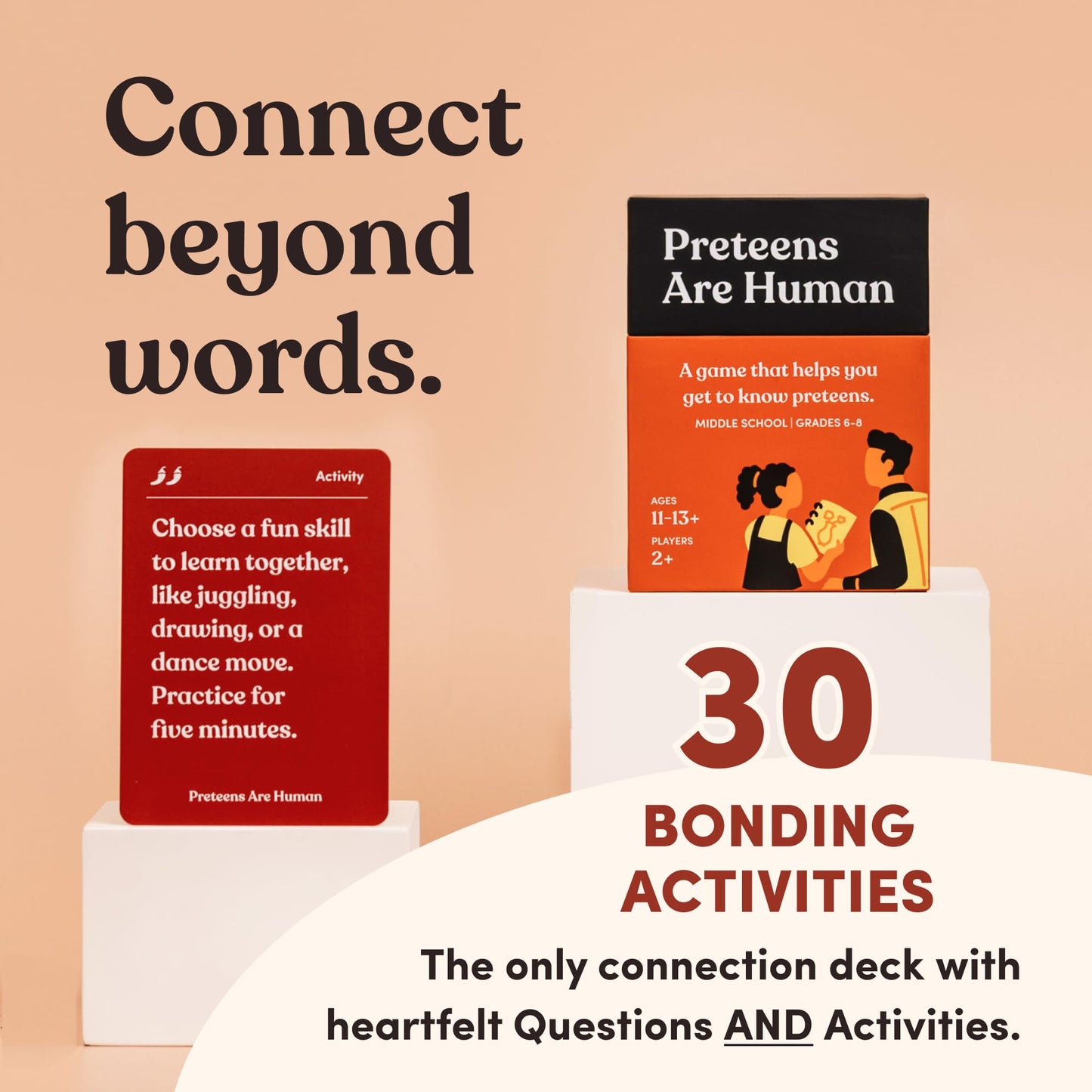Parents Are Human: Preteens Are Human — 140 Conversation Cards for Middle School (Ages 11-13+) | Expert-Designed for Grades 6-8