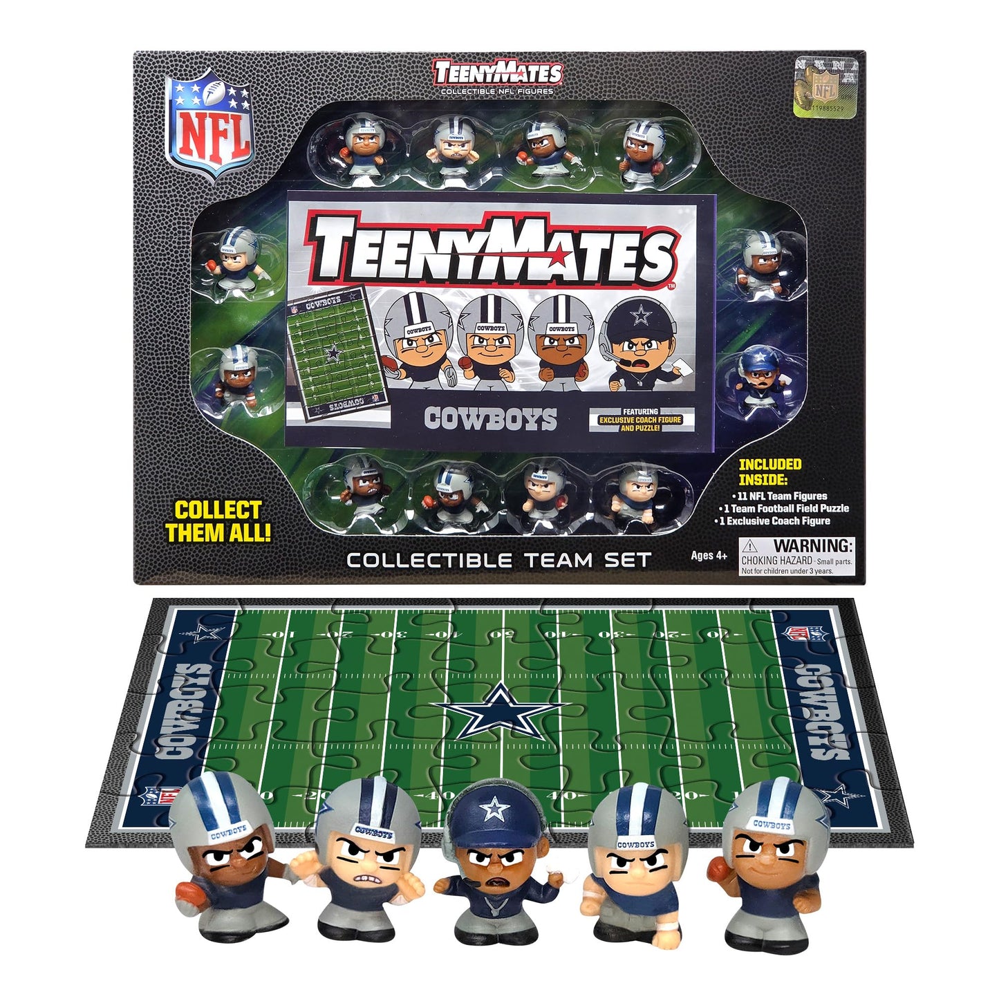 Party Animal TeenyMate Team Sets – Official NFL Figures & Puzzle Field