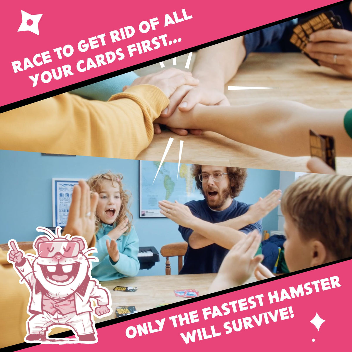 Ninja Hamster Apocalypse Disco – Party Snail Games | Action-Packed Card Game for All Ages