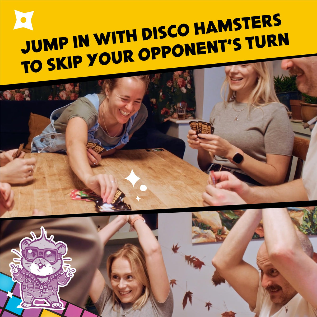 Ninja Hamster Apocalypse Disco – Party Snail Games | Action-Packed Card Game for All Ages