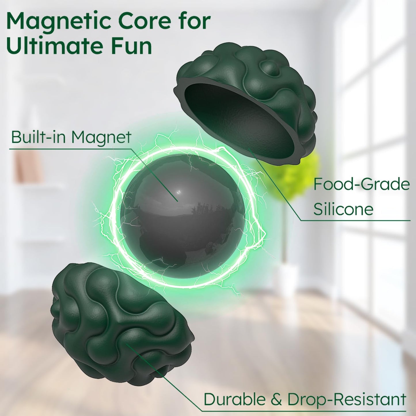 Party Tonight Silicone Magnetic Balls – 6-Piece Fidget Set for Focus