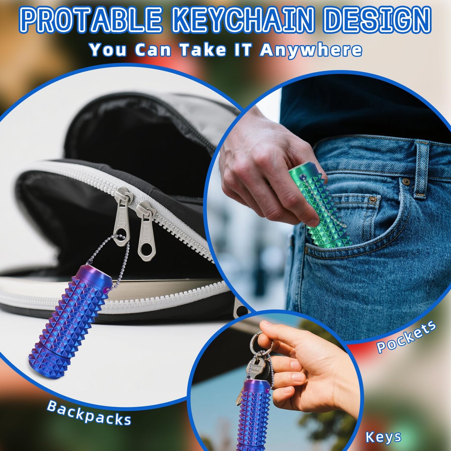 PARTY TONIGHT 2PCS Little Ouchies Pain Stim Fidget – Quiet 3D Printed Spiky Rollers for ADHD, Anxiety & Focus