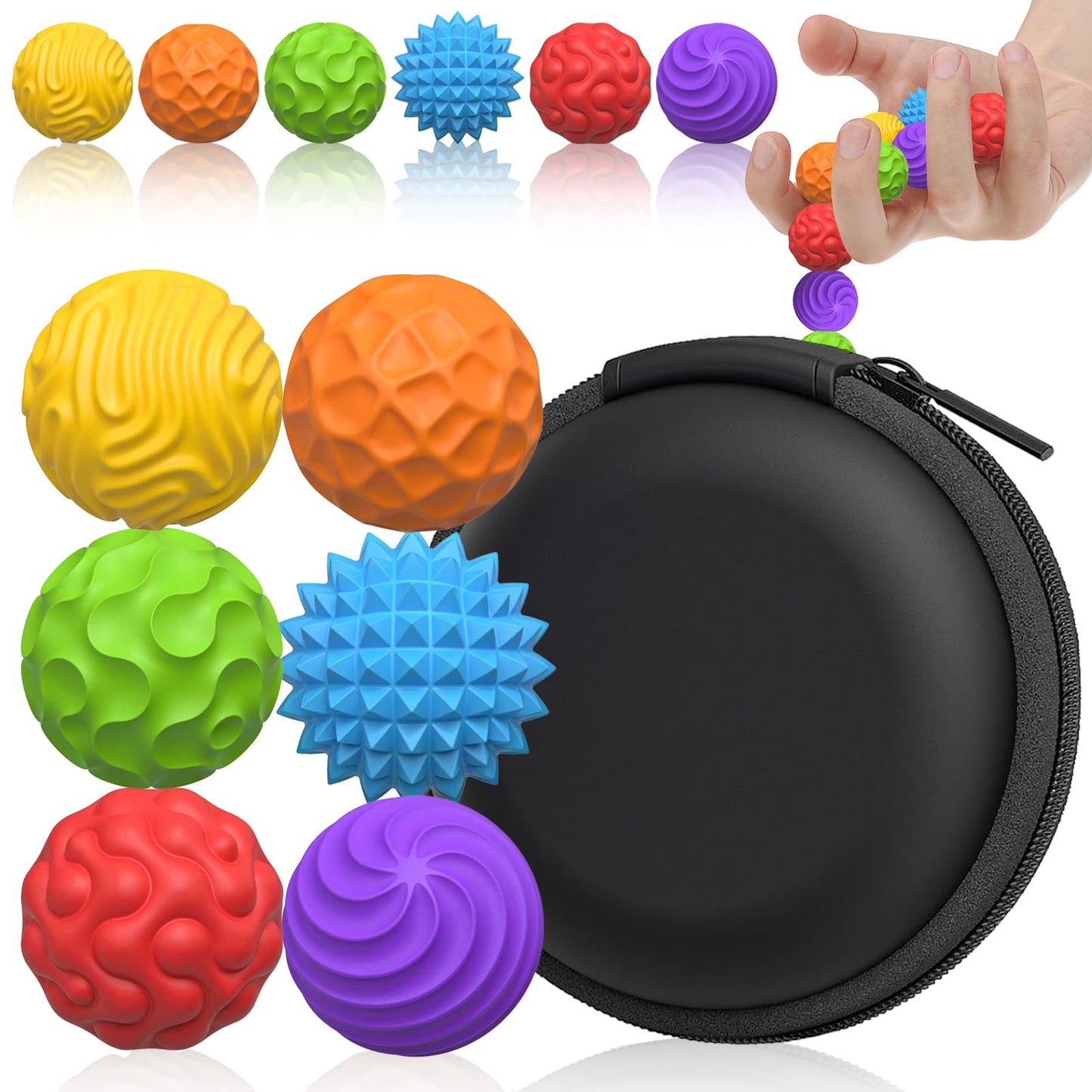 Party Tonight Silicone Magnetic Balls – 6-Piece Quiet Fidget Set for Adults & Teens | Multicolor